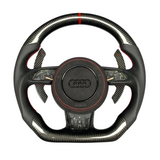 Audi A3/A4/A5/A6/A7 Q/S/RS Round Airbag (Old) Carbon Fiber Steering Wheel - Customizable