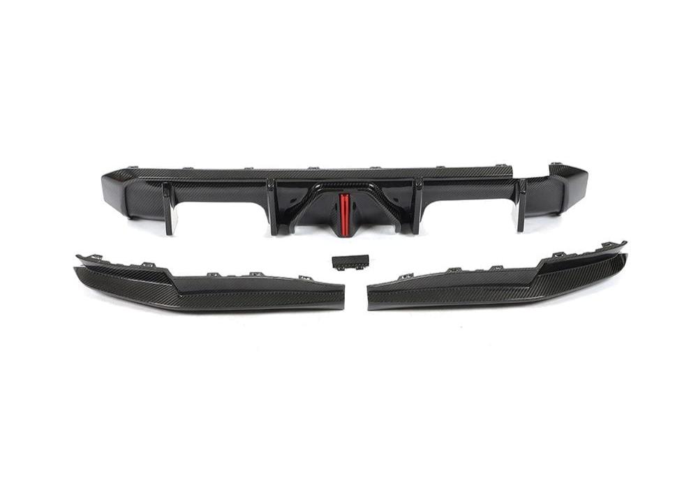 BMW G80 G82 M3/M4 Carbon Rear Bumper Diffuser with LED Rainlight