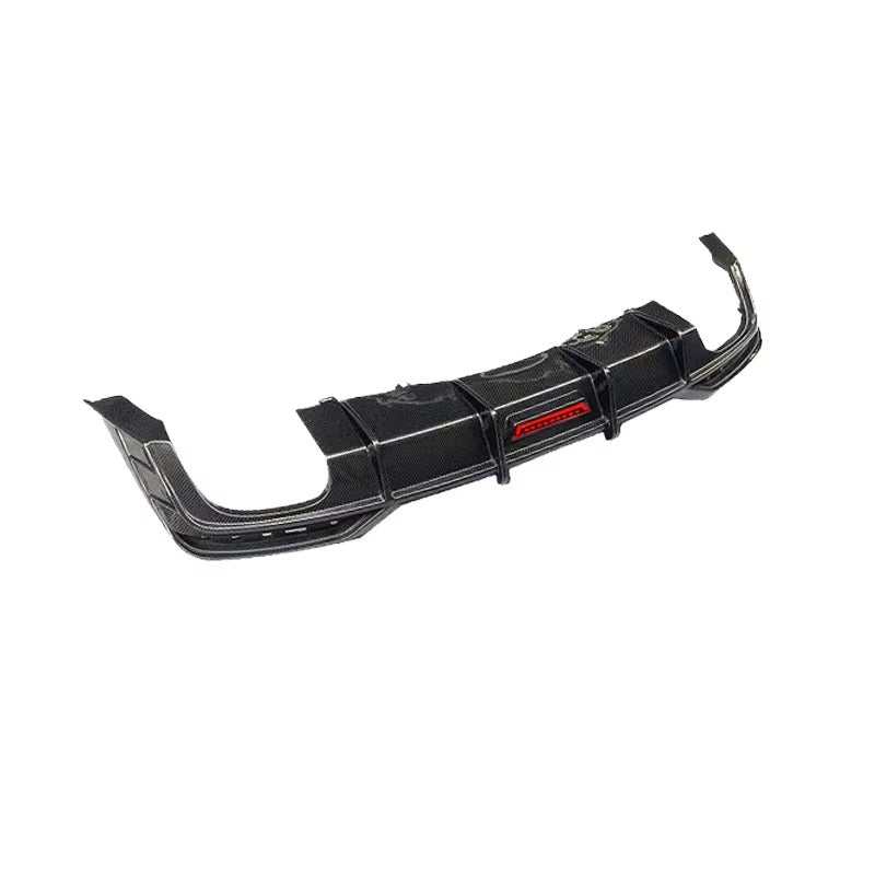 Audi A5 S-Line / S5 B9.5 Carbon Fiber Quad Exhaust Rear Diffuser with LED Brake Light (2020–2024)