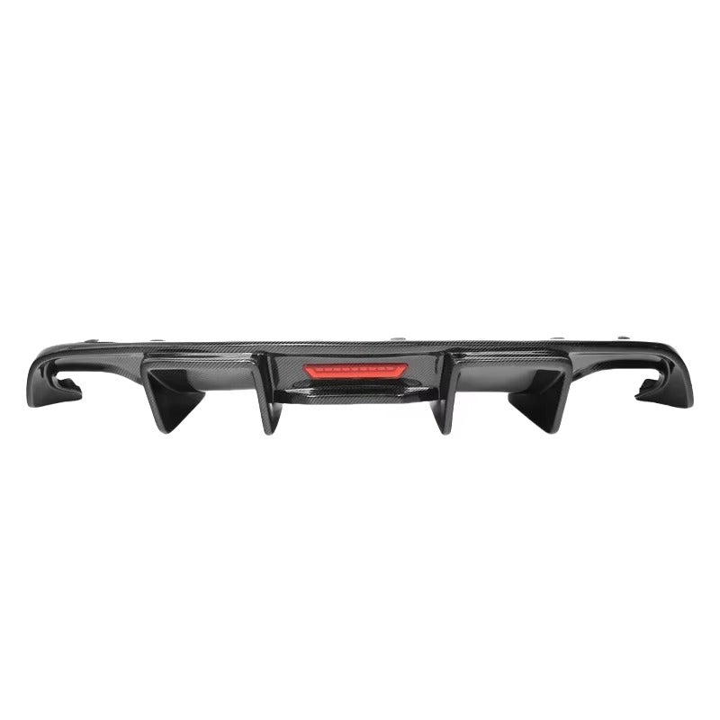 Audi B8 A5 S-Line / S5 KB Style Carbon Fiber Rear Diffuser with 3rd Brake Light (2008–2012)