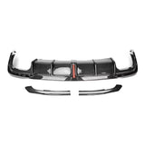 Audi A4 S-Line / S4 B9.5 Carbon Fiber Quad Exhaust Rear Diffuser with LED Brake Light (2020–2024)