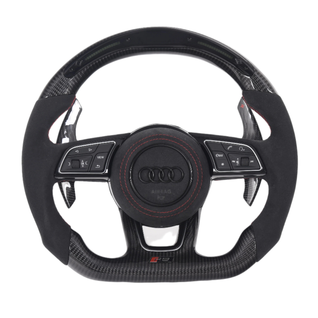 Audi A3/A4/A5 S/RS Round Airbag (New) Carbon Fiber Steering Wheel - Customizable